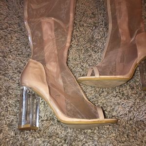 Top Show Shoes - NWOT Over The Knee Mesh Boots Top Show Shoes - NWOT Over The Knee Mesh Boots